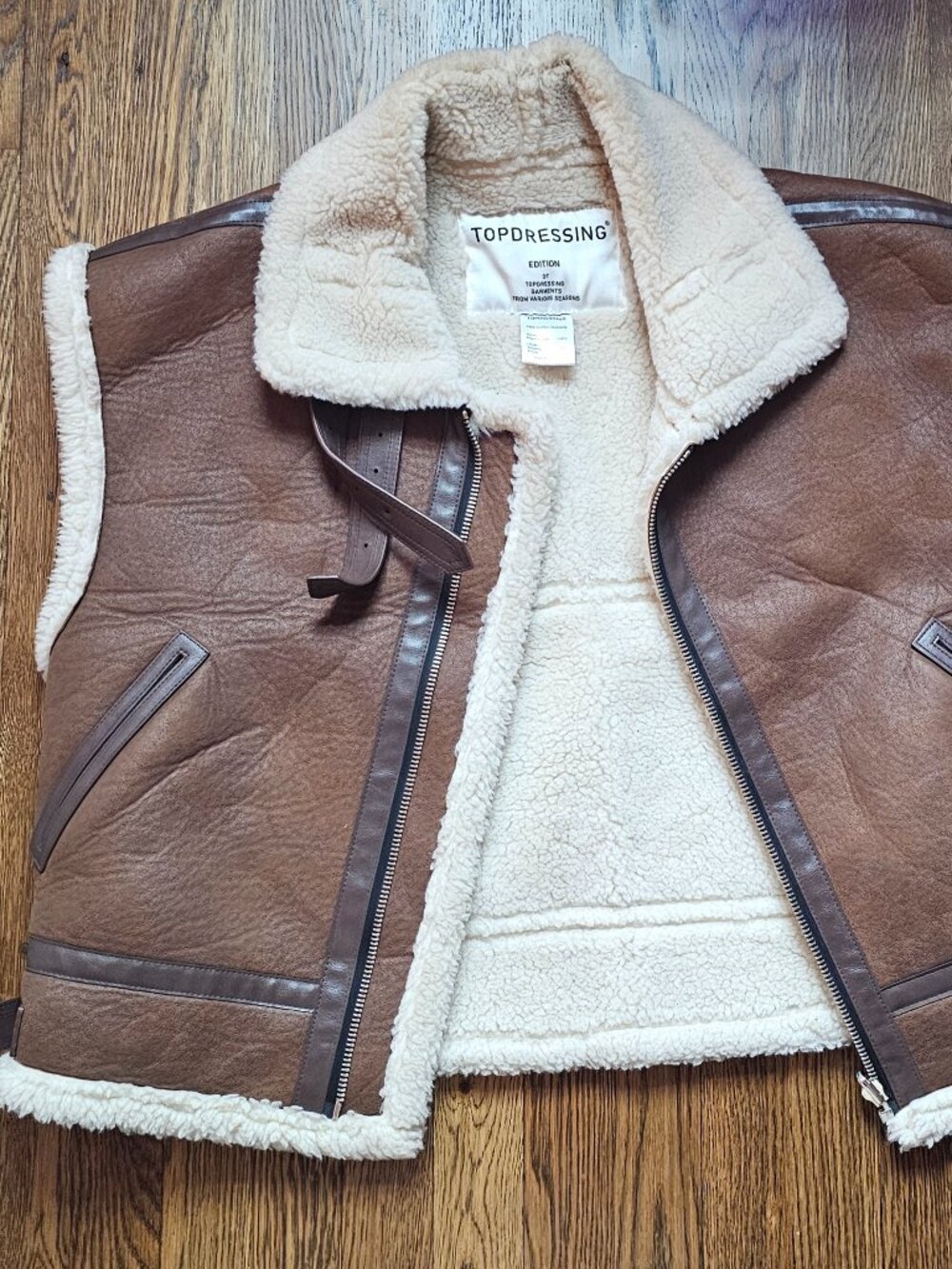 TopDressing Brown Shearling Vest